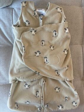 HALO Fleece SleepSack Swaddle with Penguins